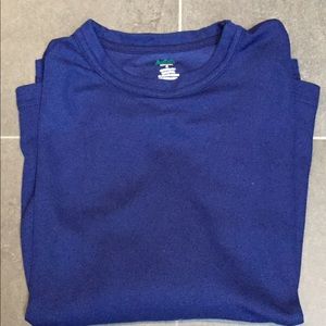 REI light-weight blue long-sleeve t-shirt.